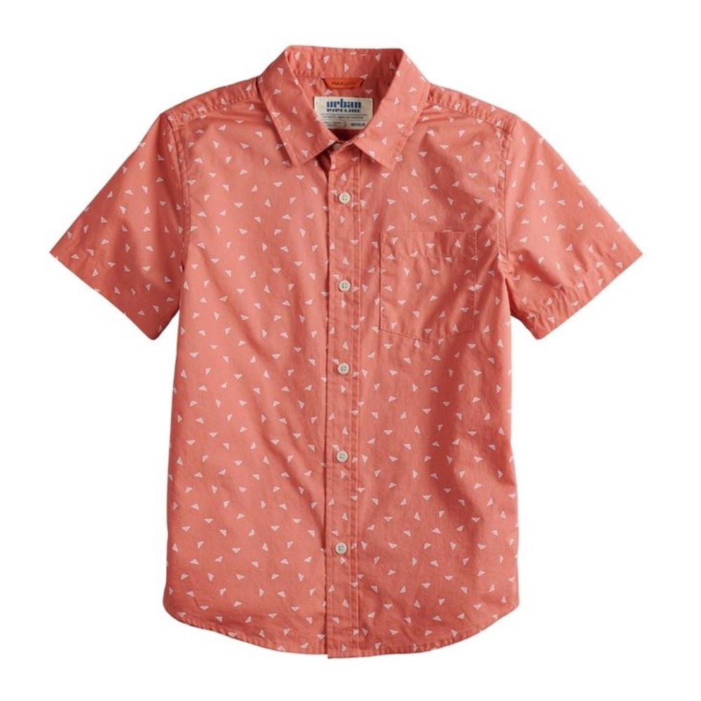 3/$30 | Urban Pipeline | Short-Sleeve Button-Down Shirt for Boys | Medium